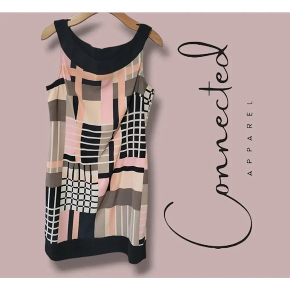 Connected Apparel women's multicolor sleeveless shift dress  - size 14 - Picture 8 of 8